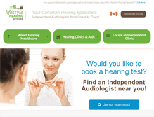 Tablet Screenshot of lifestylehearing.ca